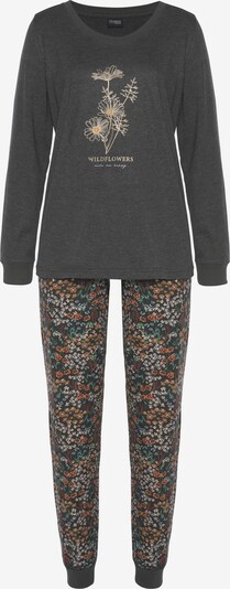 VIVANCE Pyjama 'Dreams' in anthrazit / mischfarben, Produktansicht