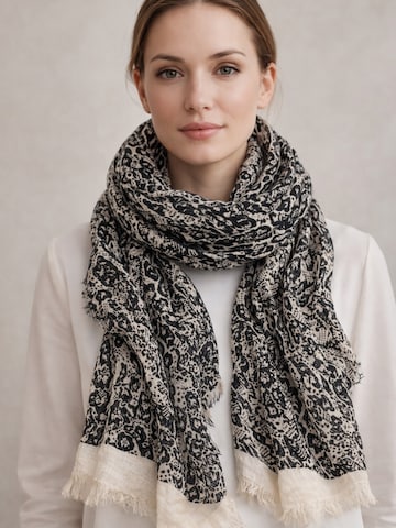 COLLEZIONE ALESSANDRO Scarf 'Snake' in Beige: front