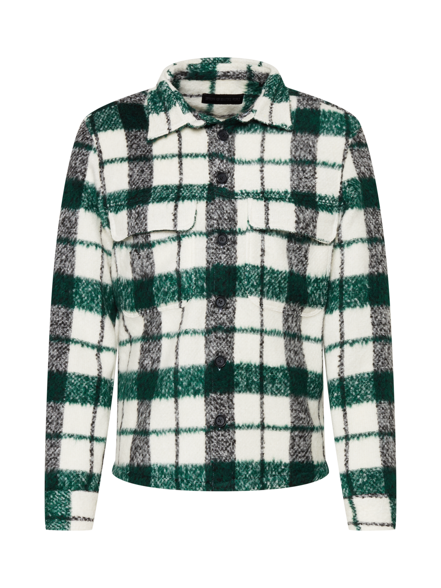 Uomo EhGzX DRYKORN Camicia SELED in Verde, Bianco Lana 