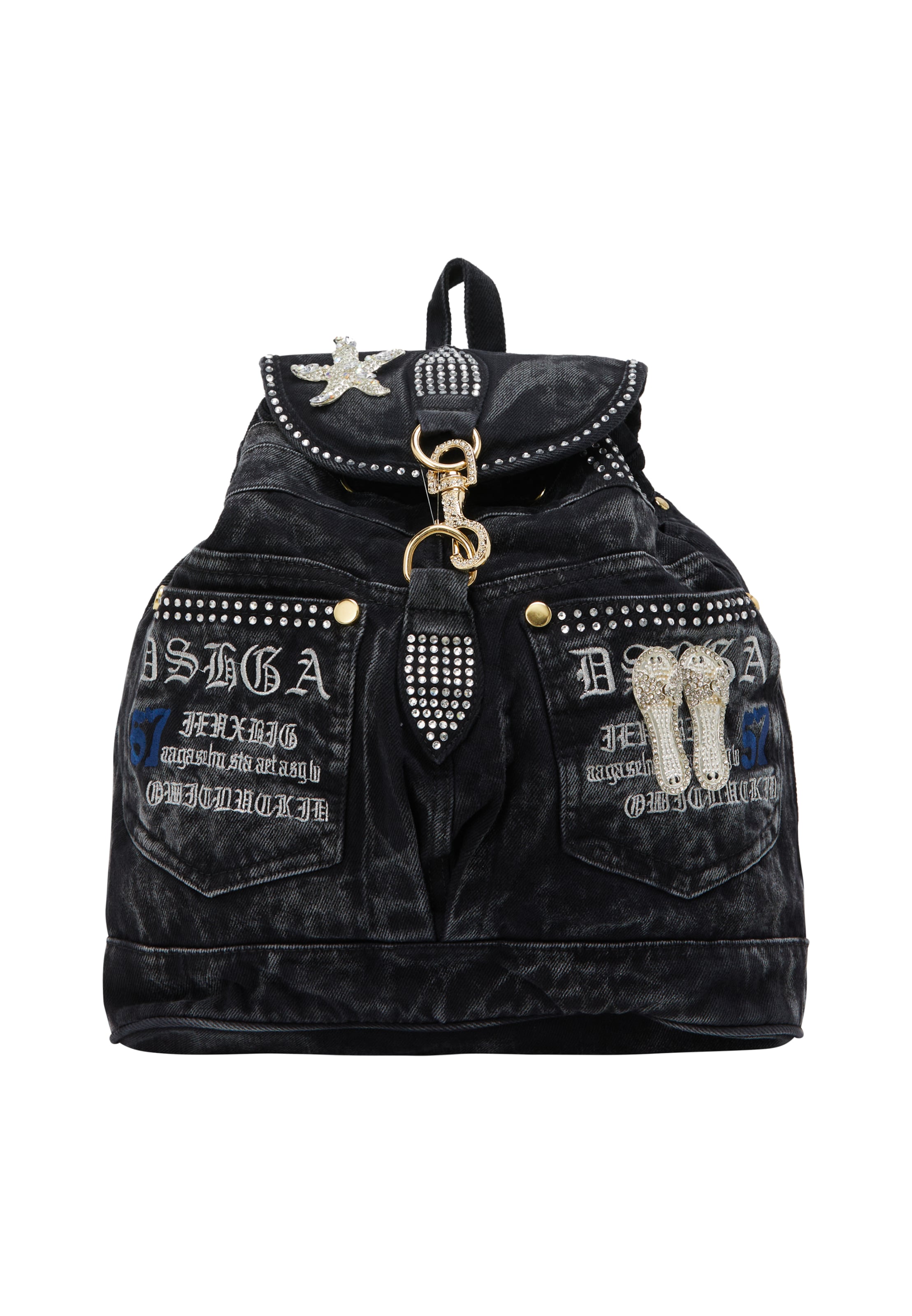 myMo ROCKS Σακίδιο πλάτης σε μαύρο: μπροστά