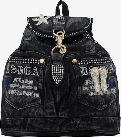 nelice Rucksack in black denim, Produktansicht