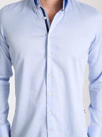 Slim fit Camicia business 'Roma Iconic Satin Man Shirt White' di 7Camicie in grigio