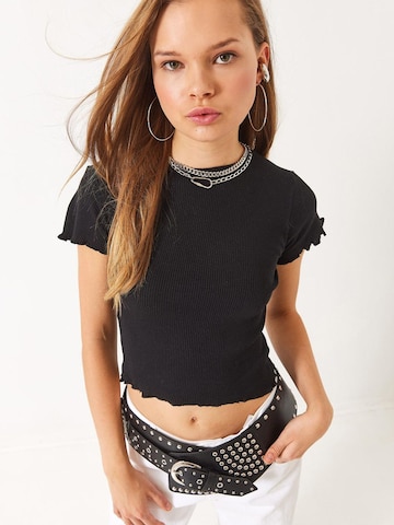 Bianco Lucci T-Shirt in Schwarz