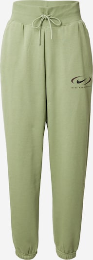 Nike Sportswear Calças 'PHOENIX FLEECE' em verde claro / ameixa / preto, Vista do produto