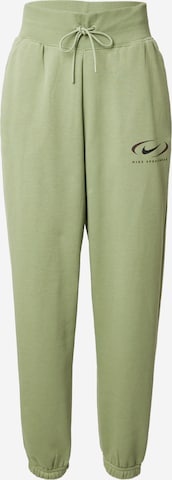 Pantaloni 'PHOENIX FLEECE' de la Nike Sportswear pe verde: față