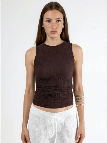 Camicia da donna 'Blusen' di Busem in marrone: frontale
