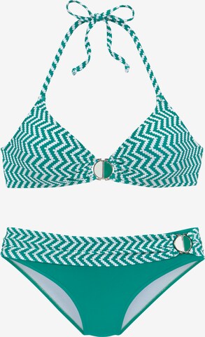 JETTE T-shirt Bikini in Groen: voorkant