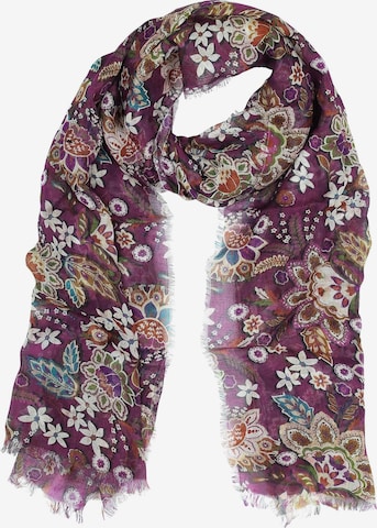 COLLEZIONE ALESSANDRO Schal 'Secret Garden' in Rot: Vorderseite