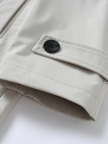ALLTHEMEN Between-Seasons Coat 'Hülle' in Grey