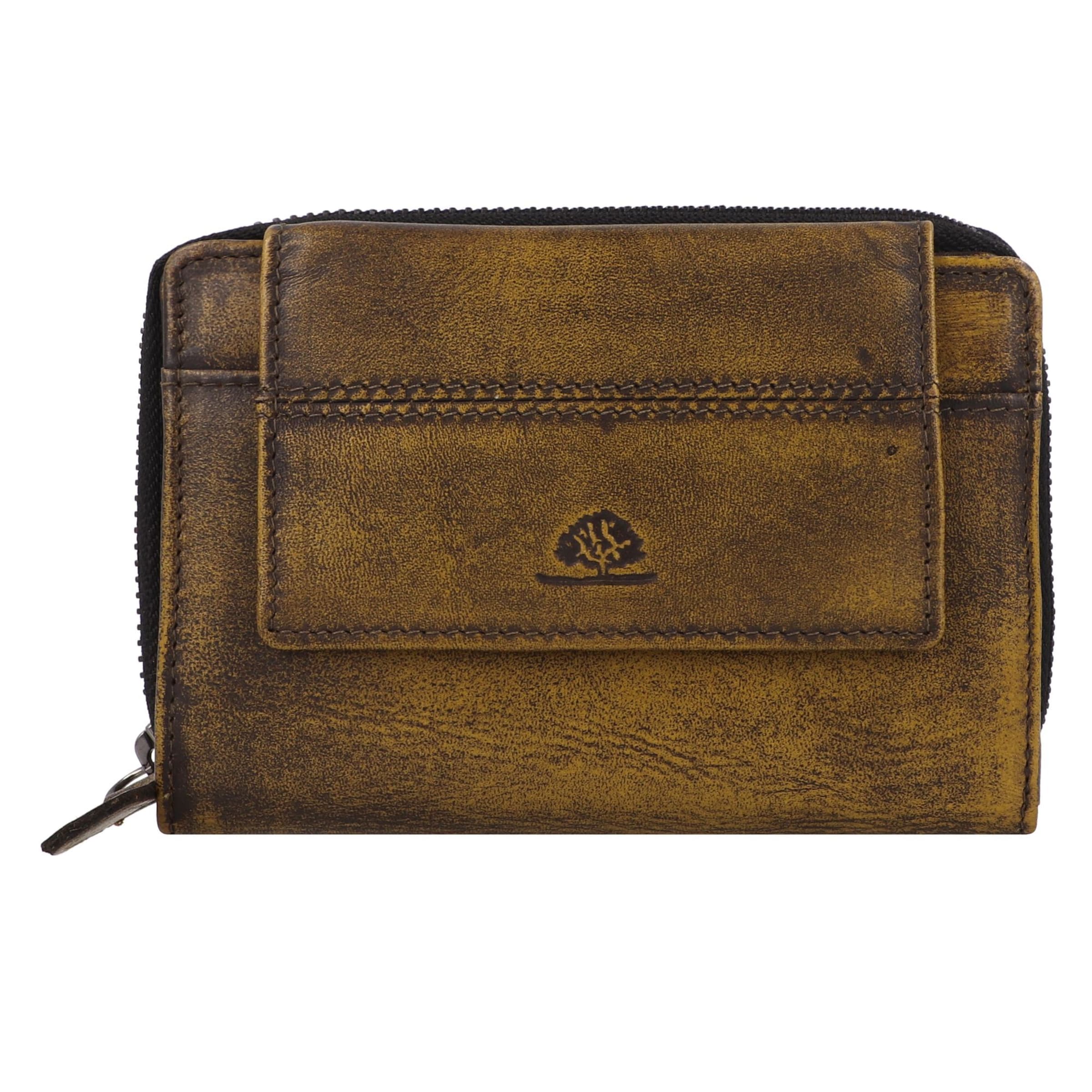 GREENBURRY Wallet 'Distressed' in Yellow: front