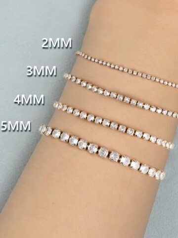 Pure Schmuck Armband 'Iced Out Tennisarmband (Kopie)'‌‌‌‌‌‌‌‌ in Silber