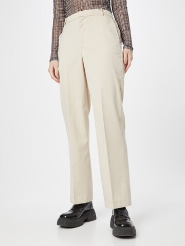 ESPRIT Normální Kalhoty s puky – béžová: přední strana