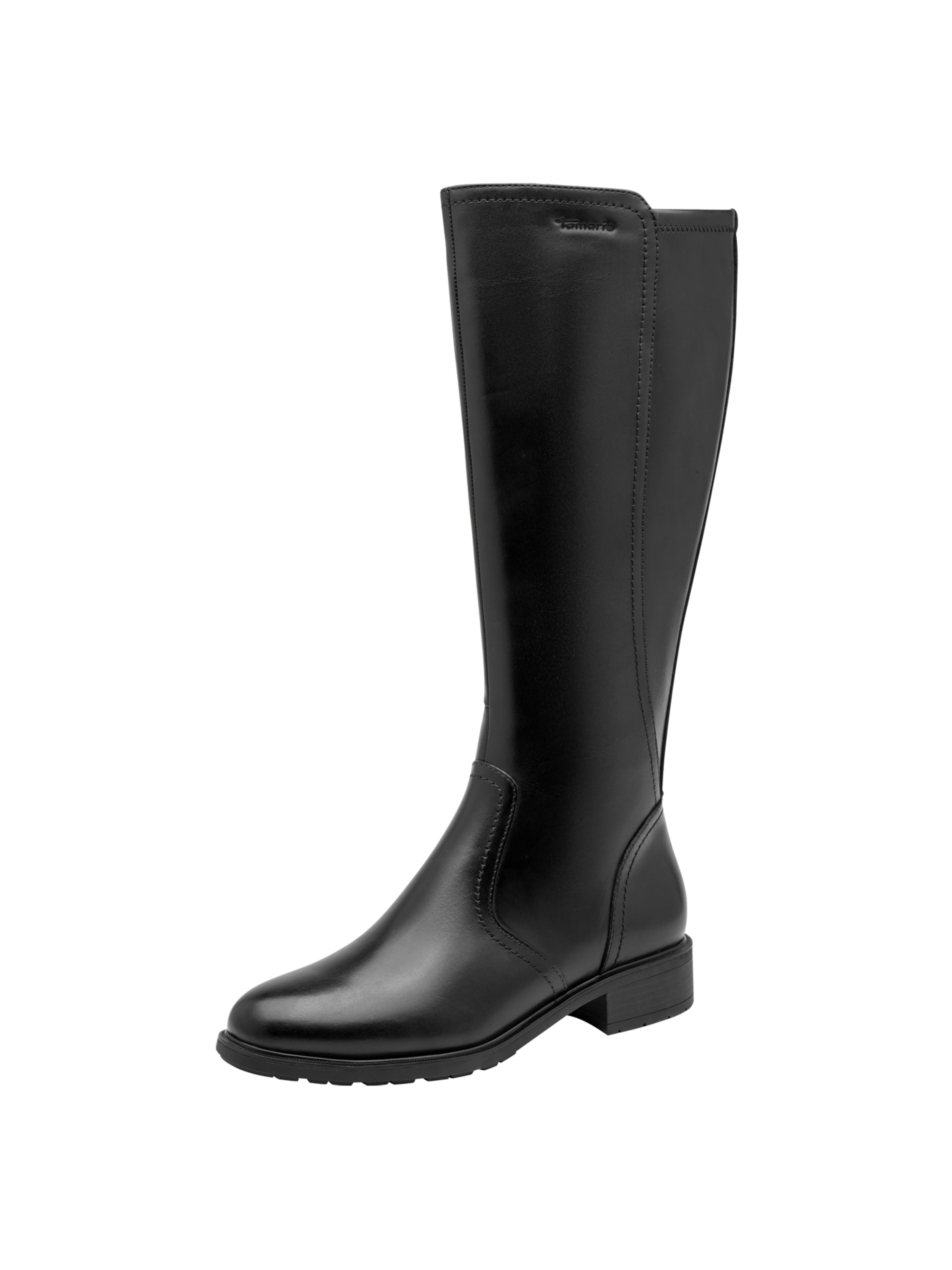 Bottes Tamaris en noir : devant