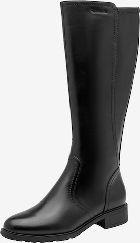 Bottes Tamaris en noir : devant