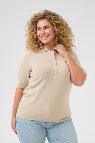 KAFFE CURVE Shirt 'Oliviana' in Beige: front