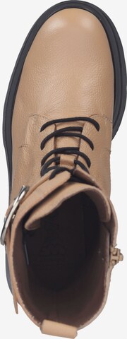 Wonders Lace-Up Ankle Boots in Beige