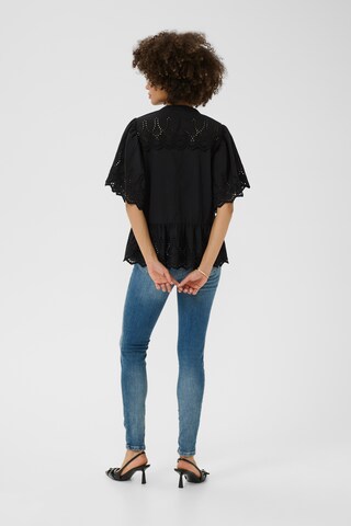 CULTURE Blouse 'Hawaii' in Zwart