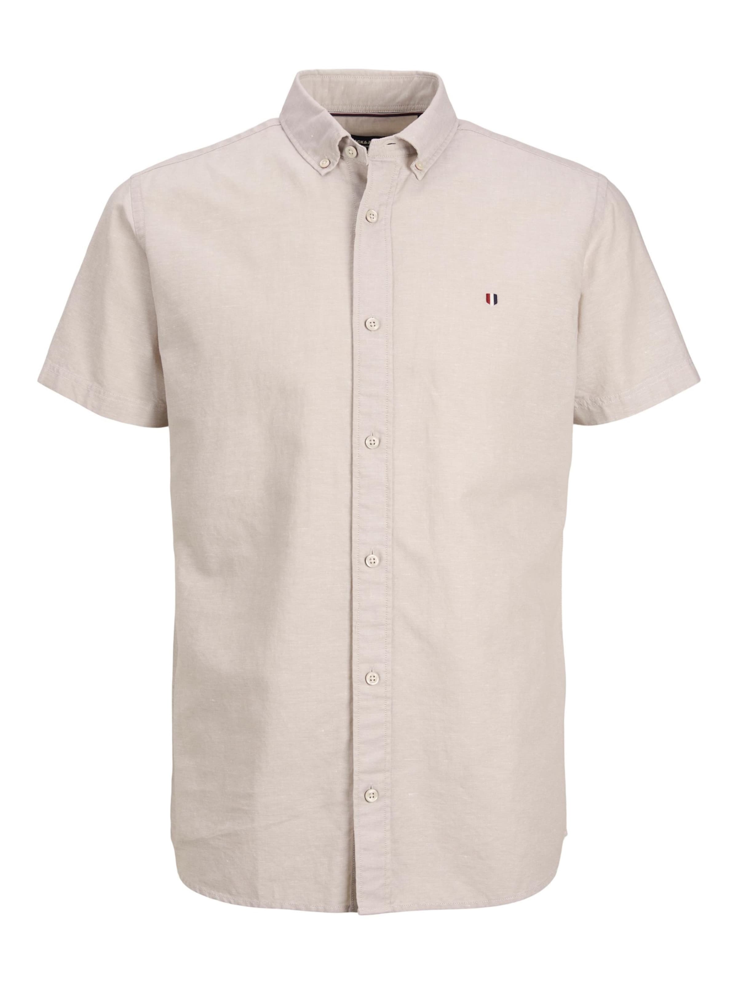 JACK & JONES Regular Fit Hemd 'JPRBLUSummer' in Beige: Vorderseite