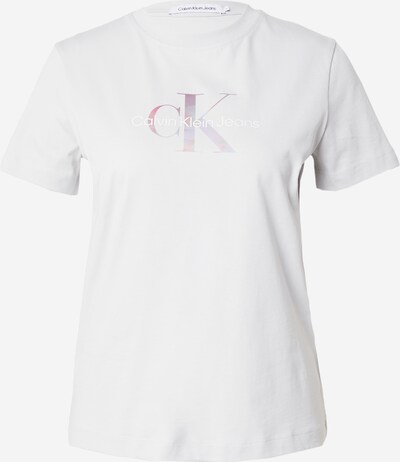 Calvin Klein Jeans T-shirt en gris clair / violet / violet clair / blanc, Vue avec produit
