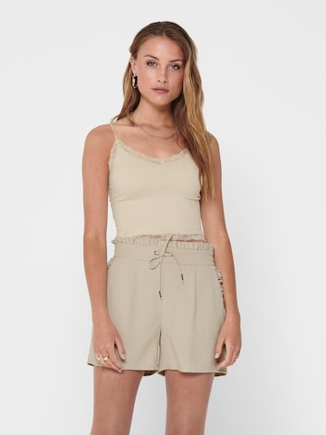 ONLY Top 'ONLVicky' in Beige: voorkant