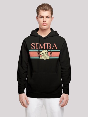 Sweat-shirt 'Disney König der Löwen Simba Stripes' F4NT4STIC en noir : devant