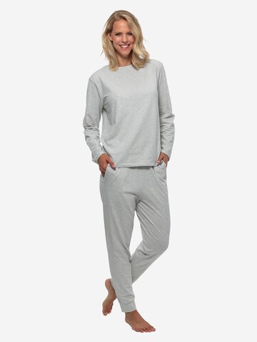 SCHIESSER Pajama 'Cotton' in Grey