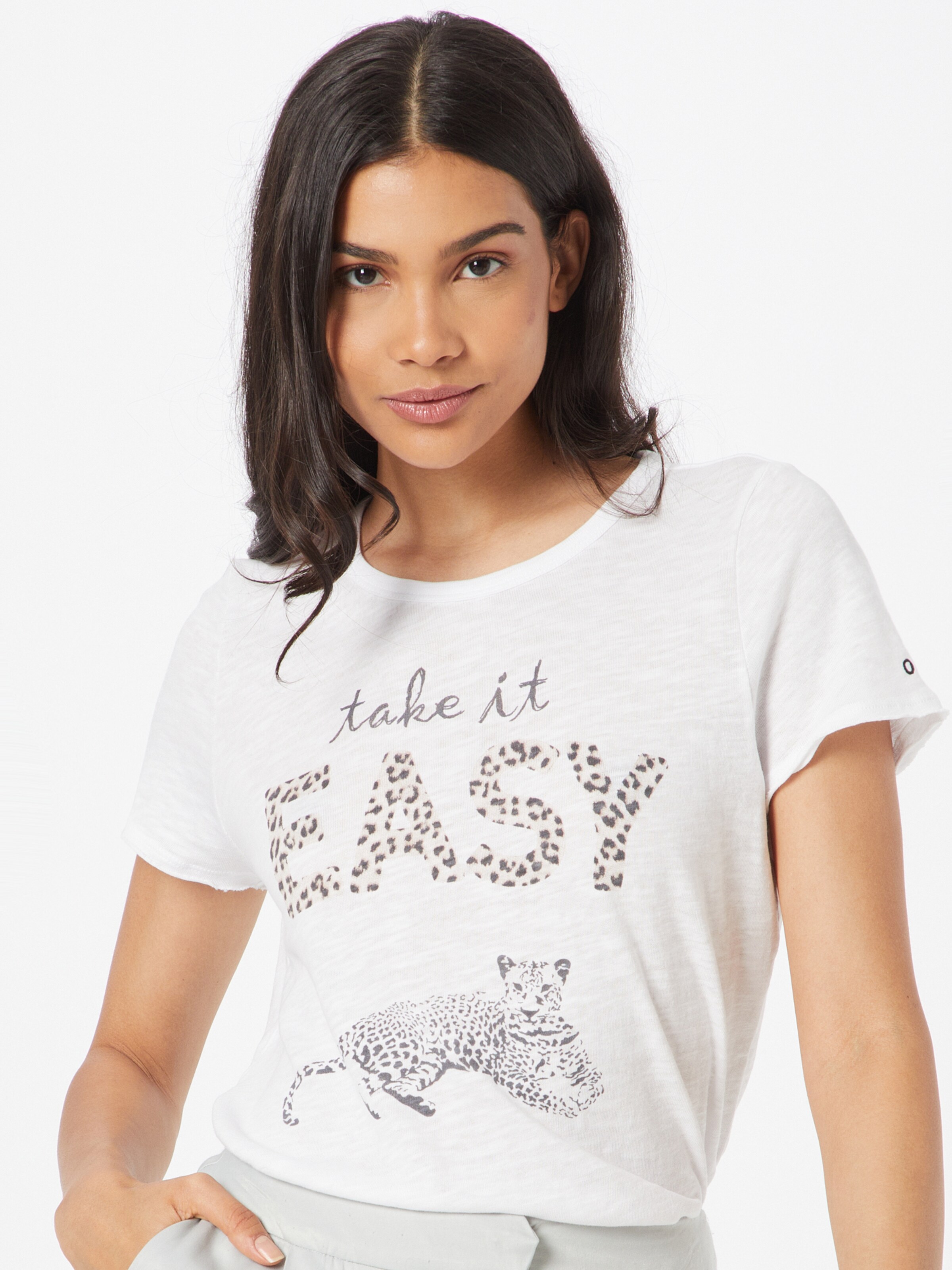 Frauen Shirts & Tops OUI T-Shirt in Weiß - ZT91816
