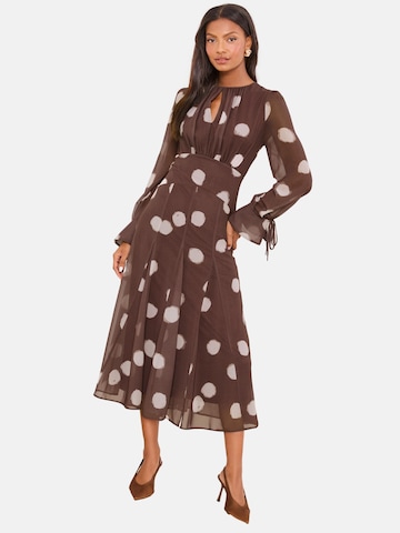 Lipsy Obleka | rjava barva: sprednja stran