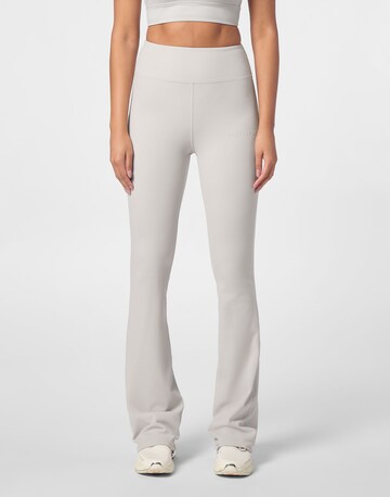 Plein Sport Flared Sports trousers in Grey: front