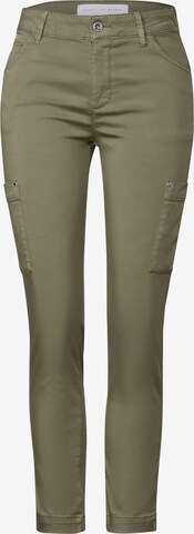 Street One Studio Cargo Pants in Green: front