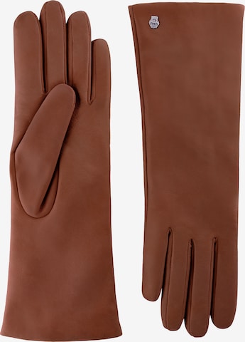 Roeckl Lederhandschuhe 'MOSKAU' in Braun: Vorderseite