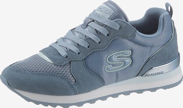 Baskets basses SKECHERS en bleu : devant