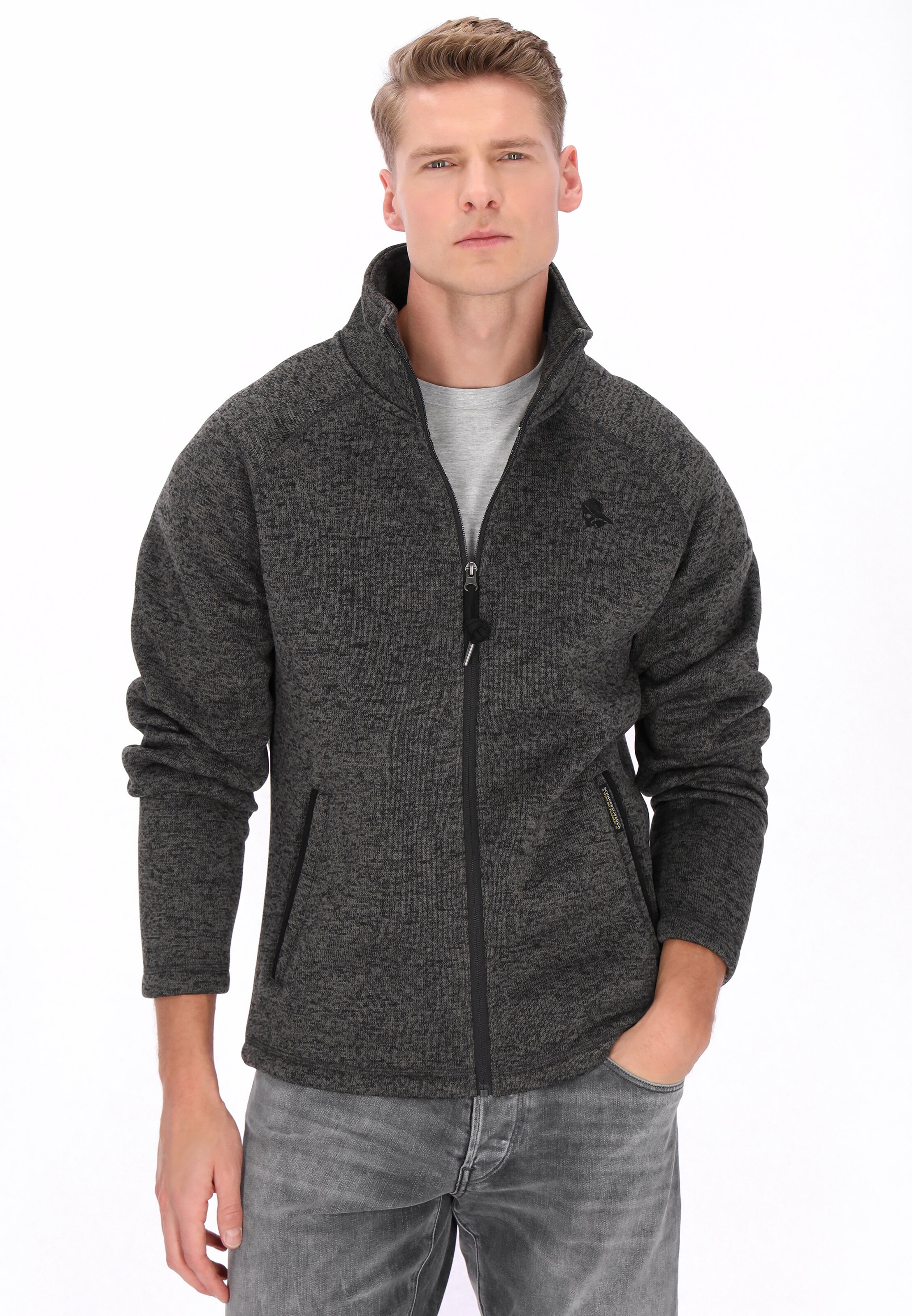 Schmuddelwedda Fleece Jacket in Grey: front