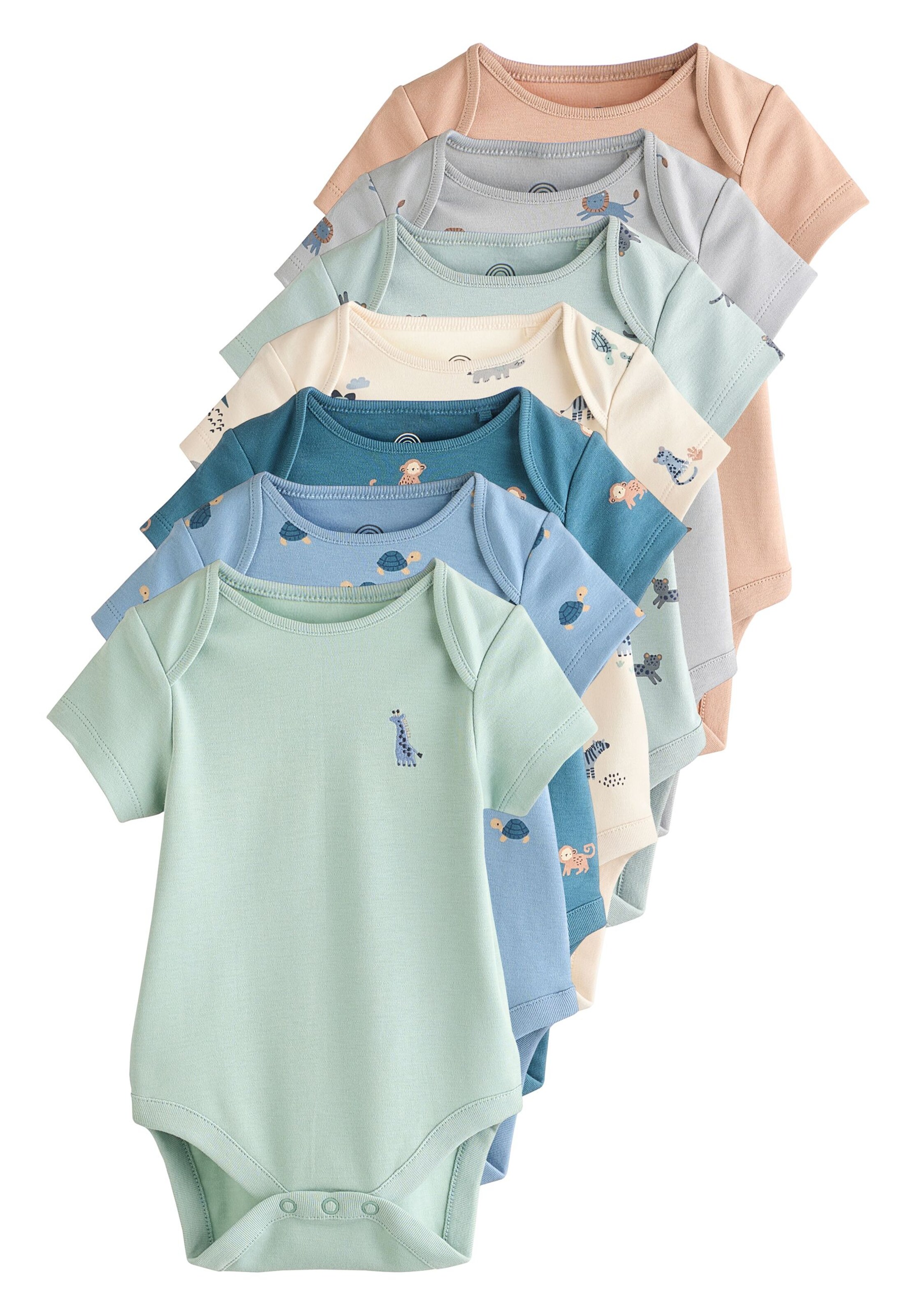 Next Бебешки гащеризони/боди в бежово: отпред