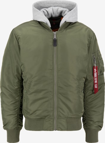 Geacă de iarnă de la ALPHA INDUSTRIES pe verde: față