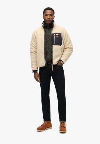 Superdry Fleecejacke in Beige