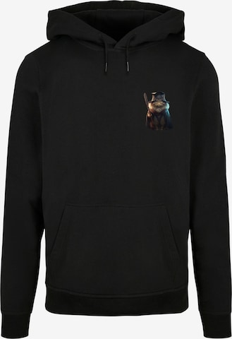 Sweat-shirt 'Wizard Cat' F4NT4STIC en noir : devant