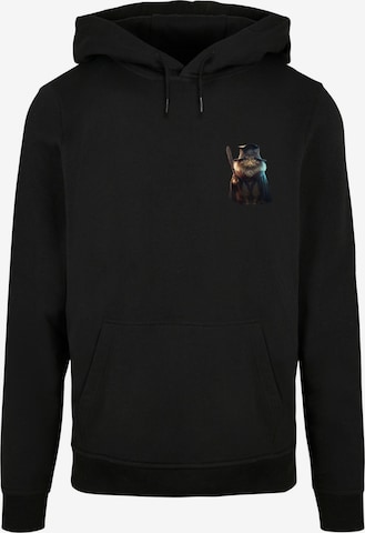F4NT4STIC Sweatshirt 'Wizard Cat' in Zwart: voorkant