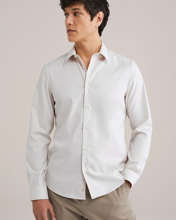 van Gils - Ajuste estrecho Camisa de negocios en blanco