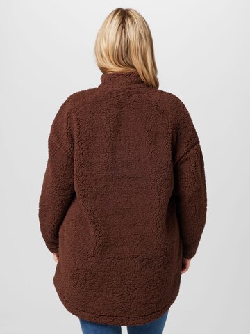 PIECES Curve Pullover 'FERNA' in Braun