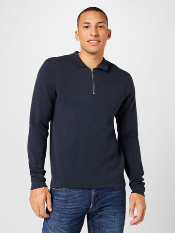 Casual Friday Sweater 'Karl' in Blue: front