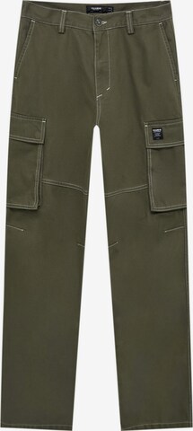 Pull&Bear Kargo hlače | zelena barva: sprednja stran