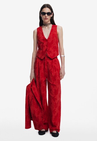 Wide Leg Pantalon à pince Desigual en rouge
