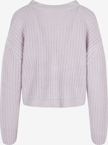 Urban Classics Knit Cardigan in Purple