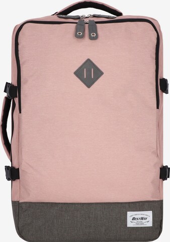 Worldpack Backpack 'Bestway' in Pink: front