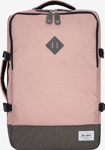 Worldpack Rucksack 'Bestway' in Pink: Vorderseite