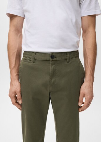 MANGO MAN Slim fit Pants 'Prato' in Green