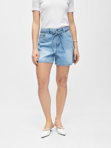OBJECT Regular Shorts 'OBJRosie' in Blau: Vorderseite