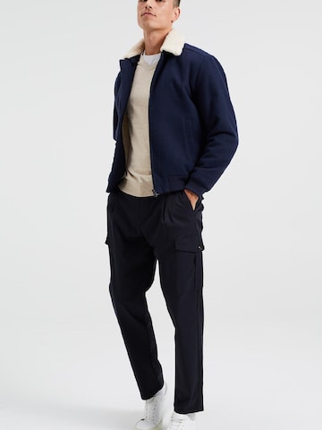 WE Fashion Tapered Cargo Pants in Blue