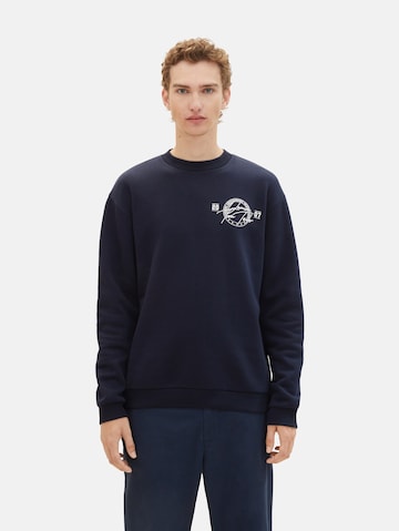 TOM TAILOR DENIM Sweatshirt in Blue: front